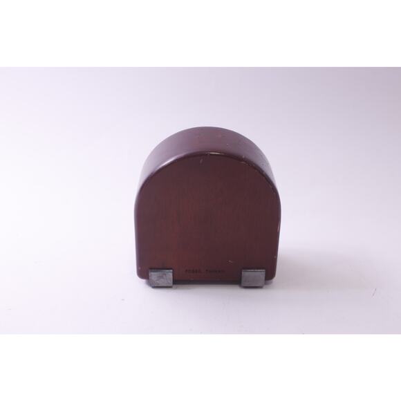 Fossil Brand, Aeronautics, Airplane, Walnut Clock, MCM, Rount Top, Bedside - Picture 5 of 6